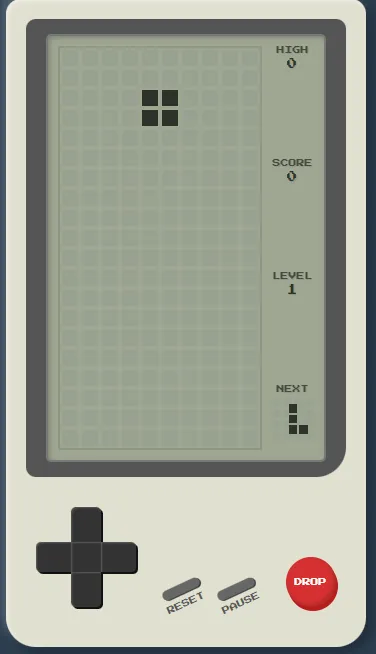 Retro LCD Tetris Game