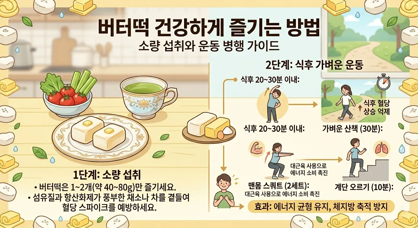 버터떡 건강하게 즐기는 방법 - 소량 섭취와 운동 병행 가이드