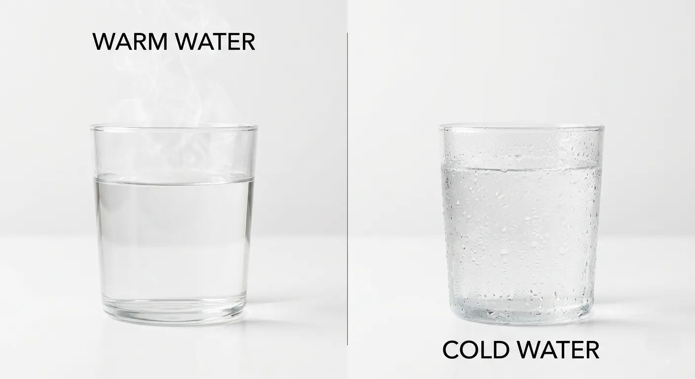 Comparison of lukewarm and cold water