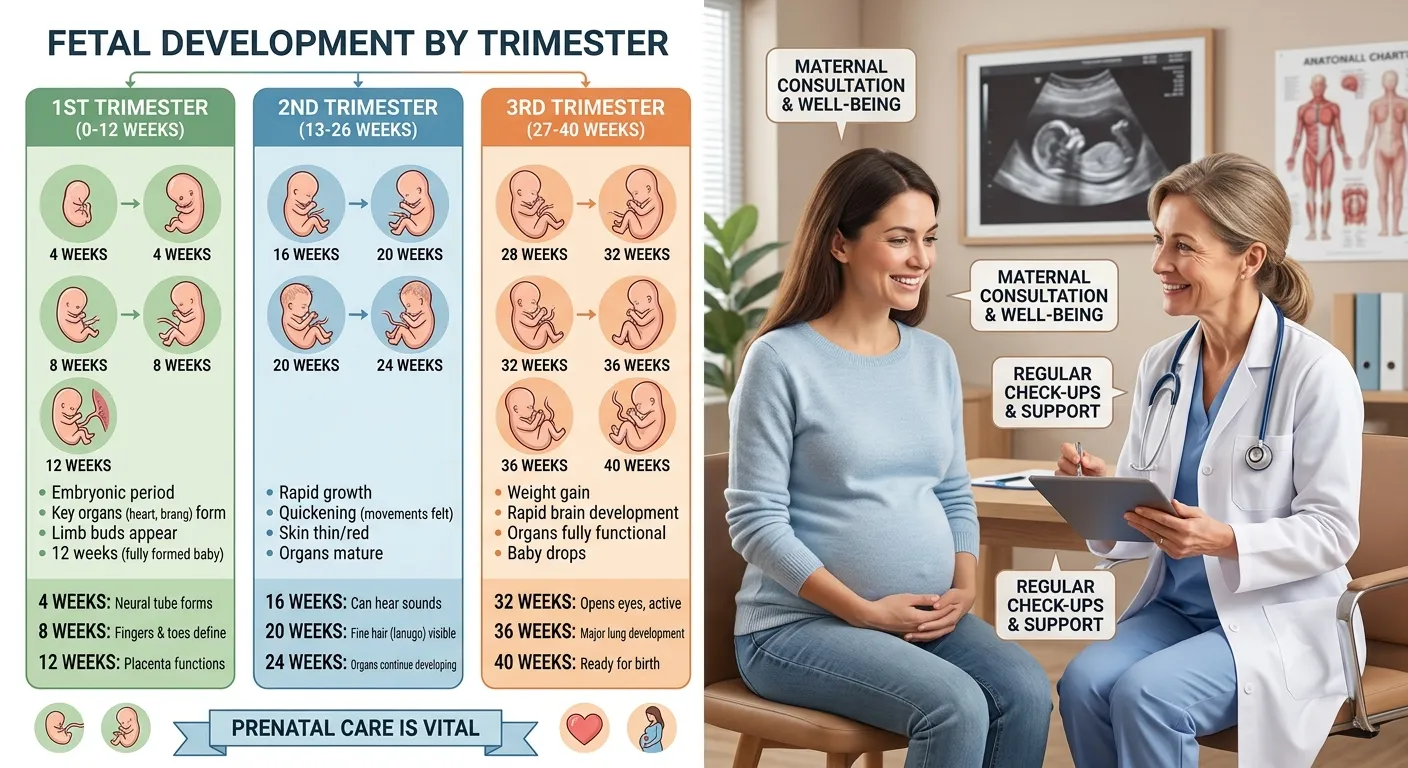 Infographic showing how drug risk changes by trimester during pregnancy