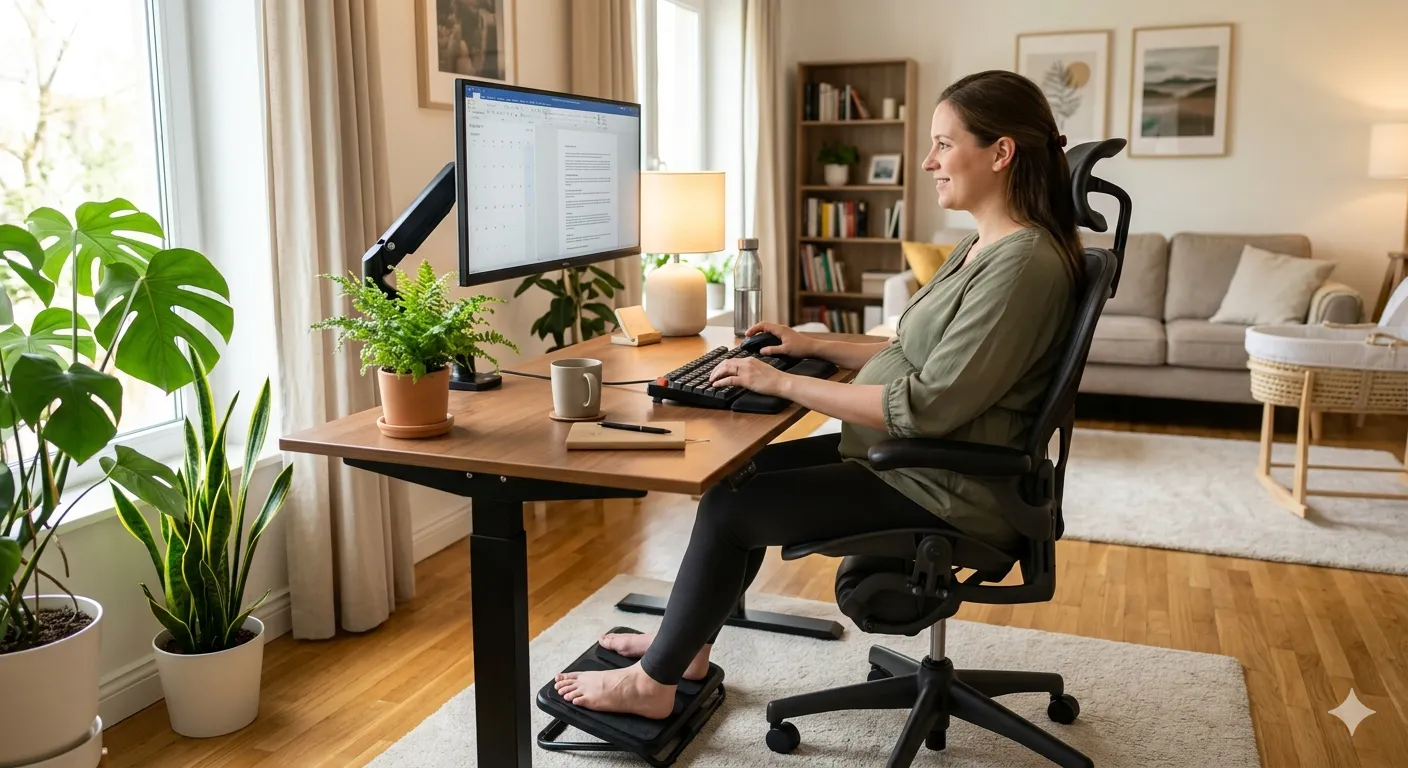 Safe home and work environment for pregnant women, emphasizing chemical-free surroundings