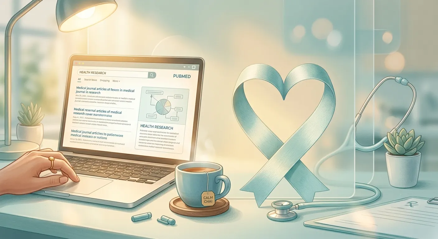 Lifestyle illustration of someone researching accurate health information about herpes and STDs