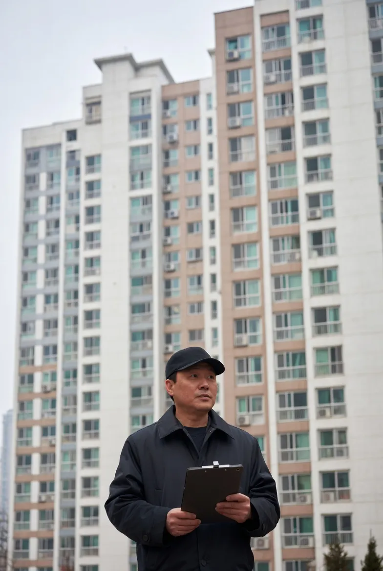 Professional Housing Manager managing a modern apartment complex in Korea