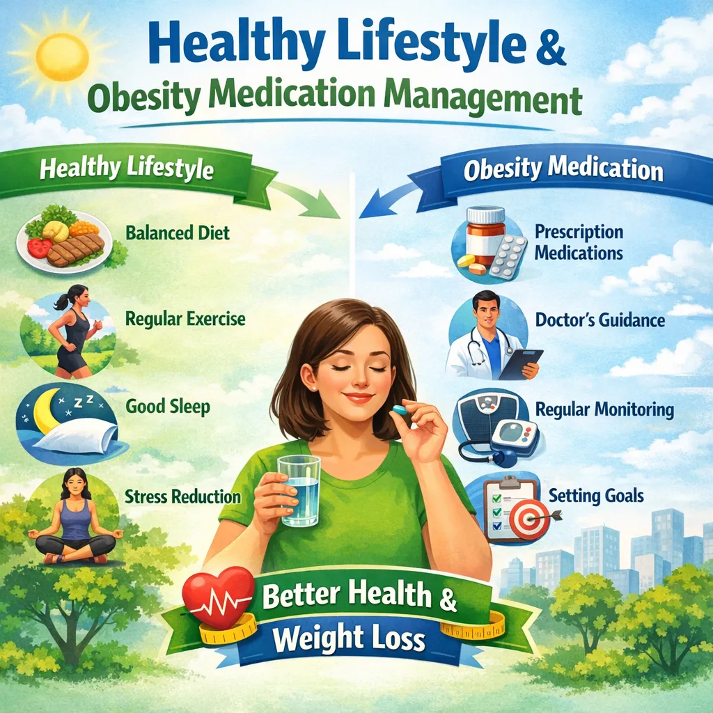 Healthy lifestyle combined with medication