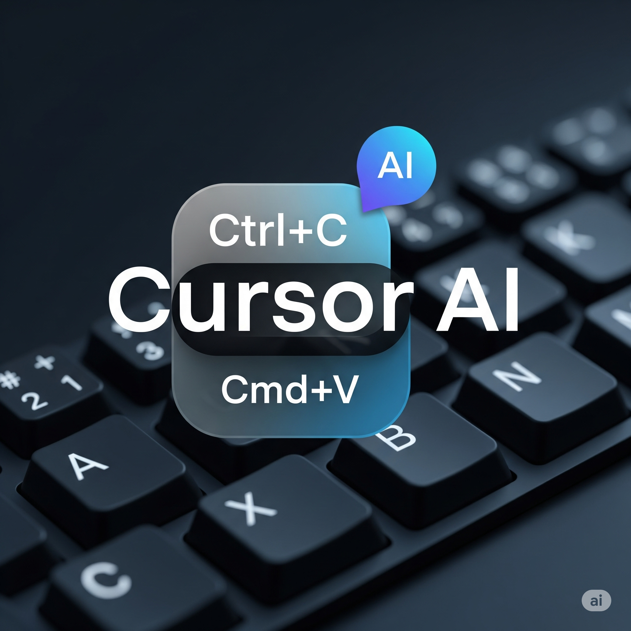 Representative image blending the Cursor AI logo with shortcut icons