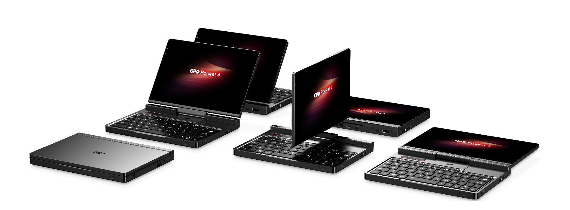 The sleek design of the GPD POCKET 4 portable mini laptop