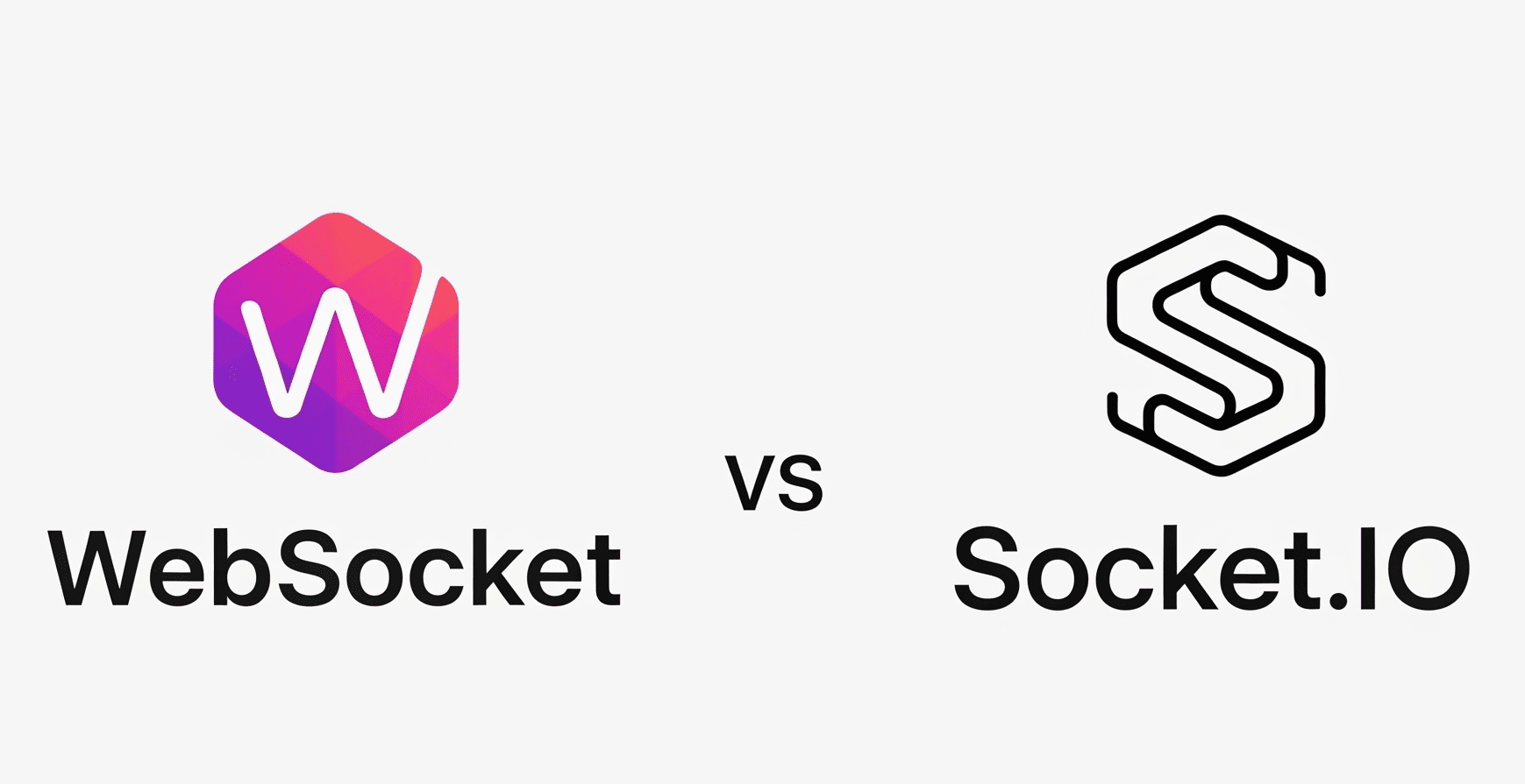 Side-by-side comparison of WebSocket and Socket.io logos (important for SEO)