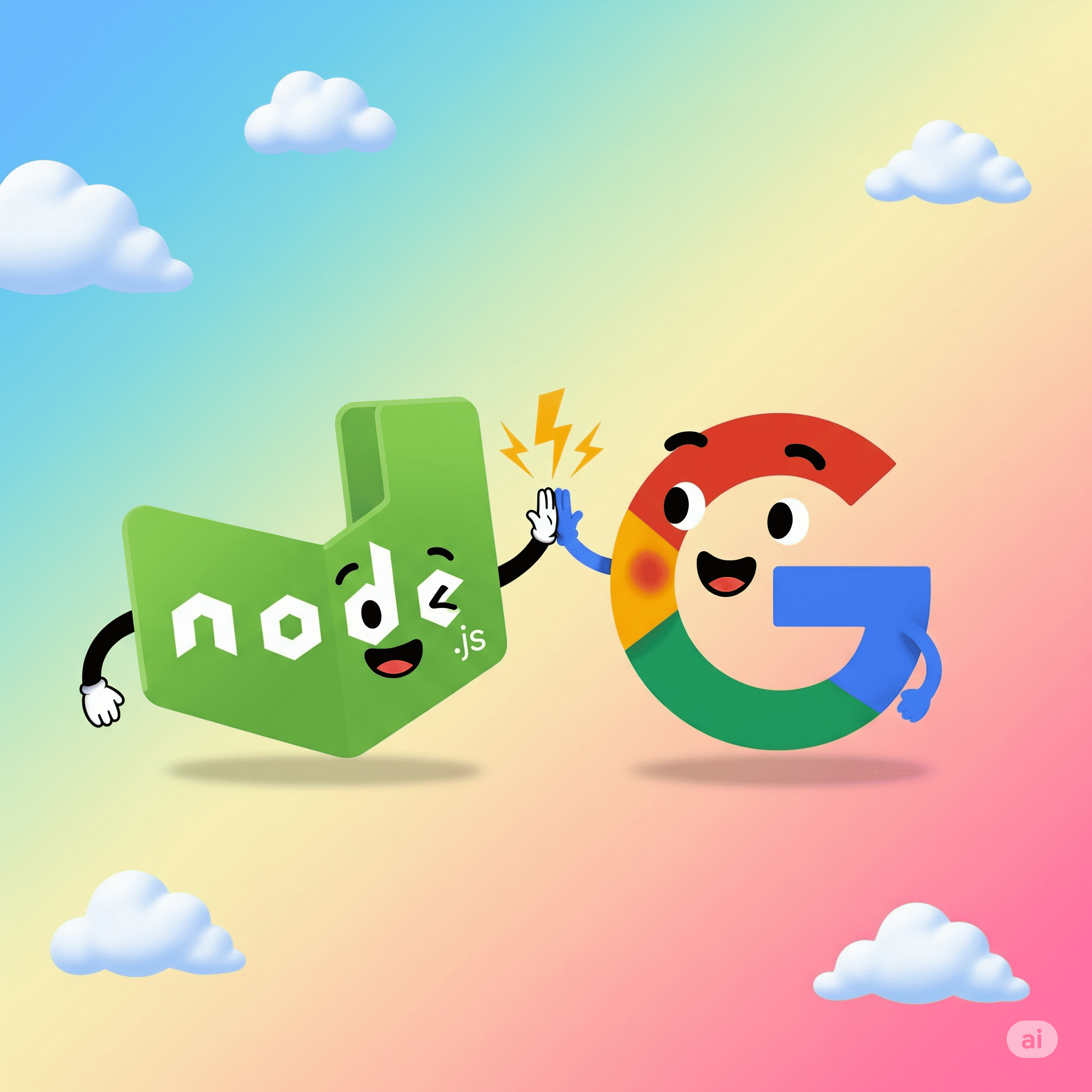 An image implying that Node.js and a Google account are the prerequisites