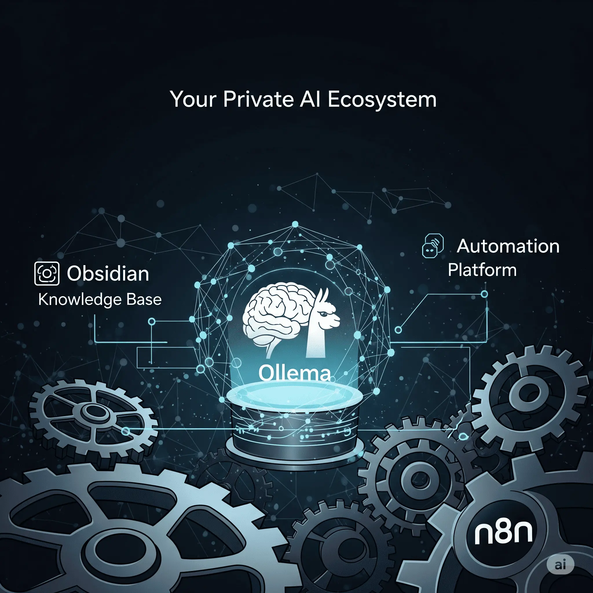 A personal AI ecosystem built by connecting Ollama, Obsidian, and n8n
