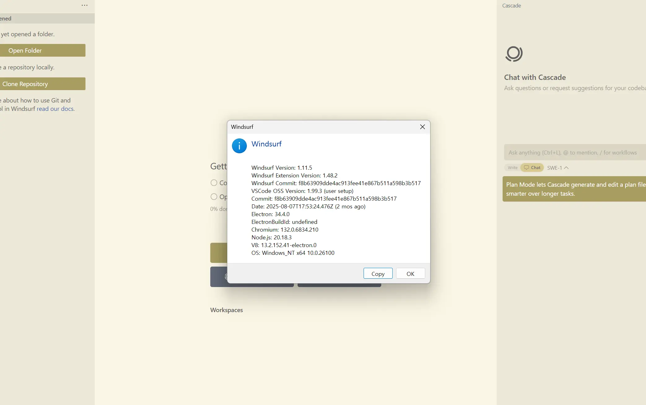 A screen showing the application installed in user mode instead of system mode.