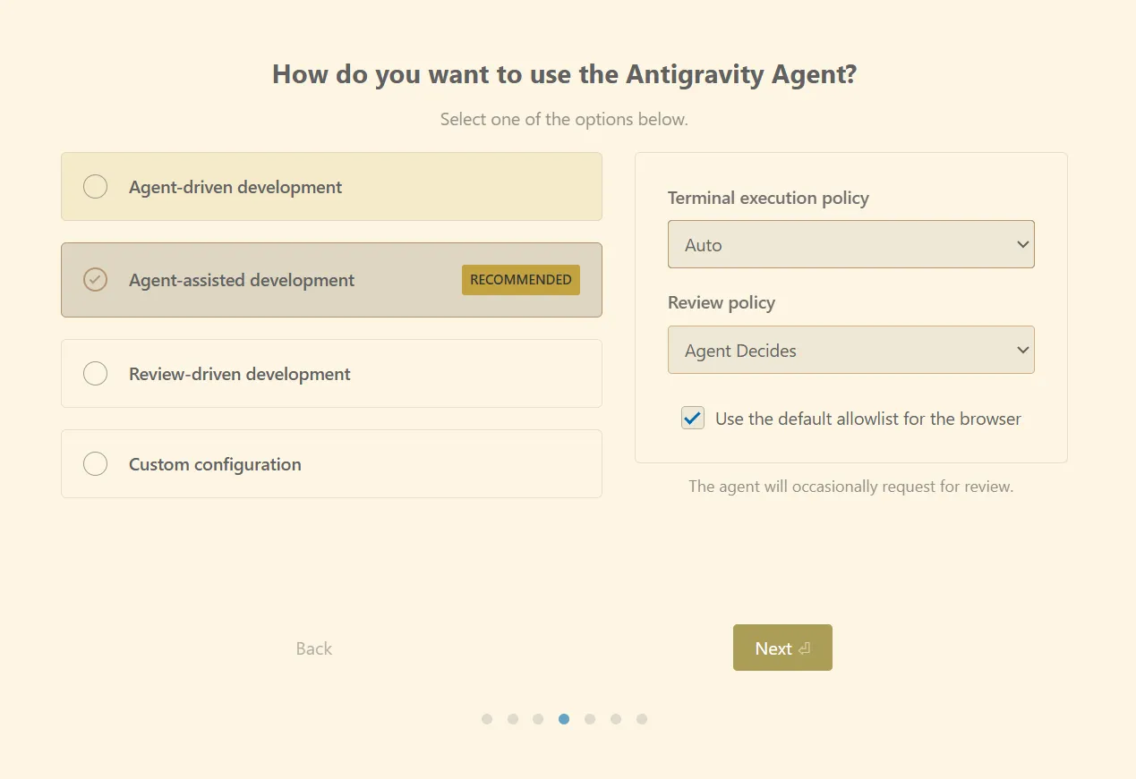 Installation complete screen