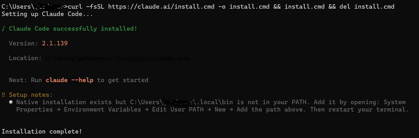 Screenshot of installing Ollama with Homebrew on macOS