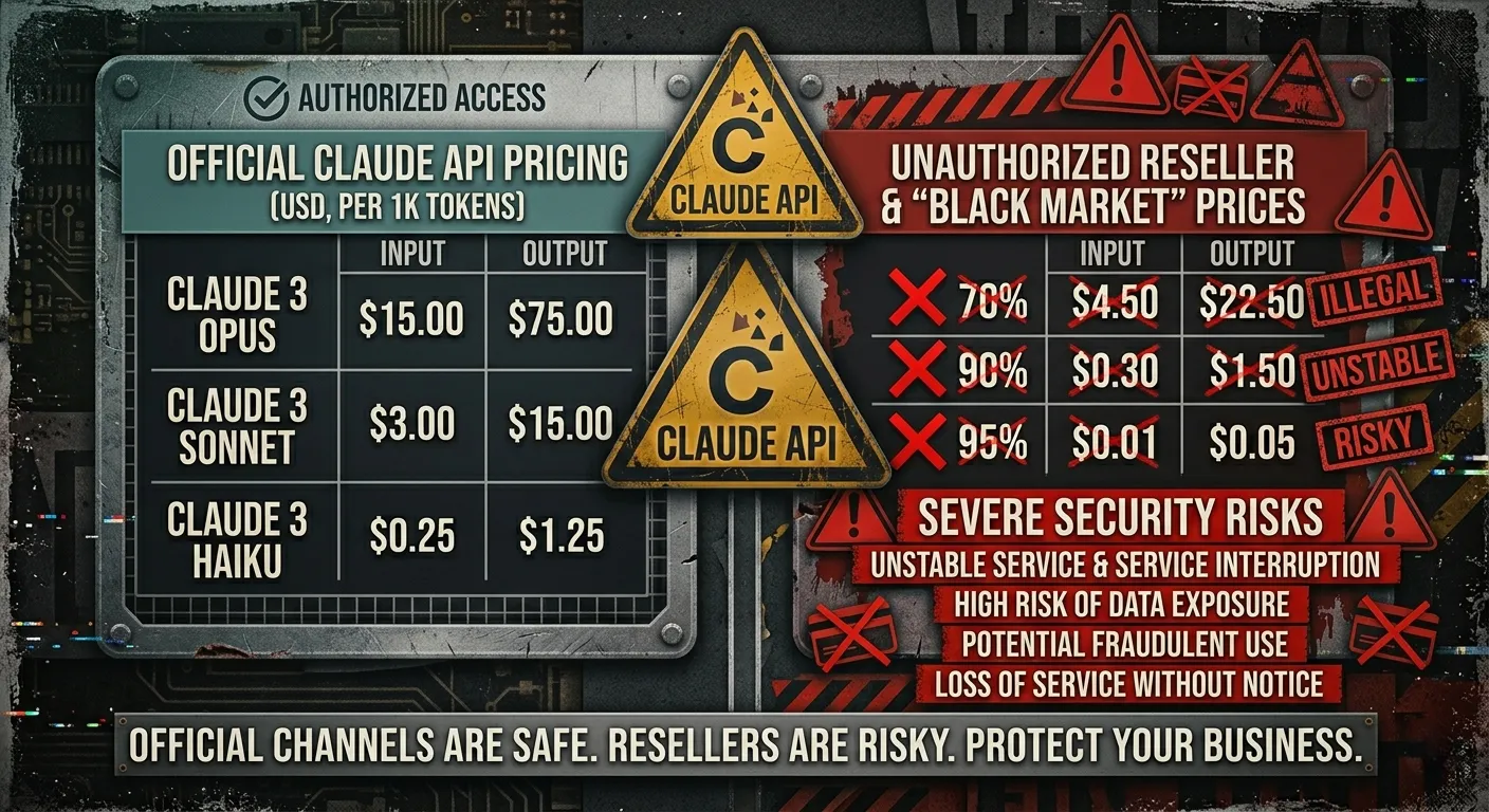 Claude API Price Comparison - Official vs Illegal